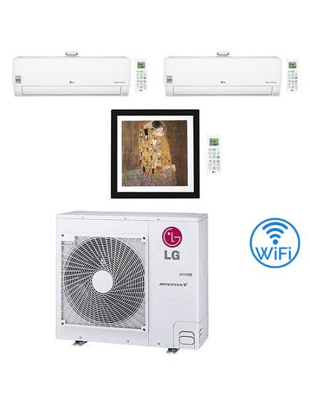 Climatizzatore Condizionatore LG Trial Split Inverter Atmosfera più Gallery Wifi R32 9000 + 9000 + 12000 BTU con U.E. MU3R19 ...