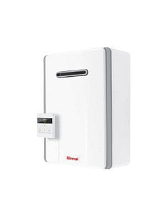 Scaldacqua Scaldabagno murale a gas metano Rinnai One 11e Esterno flusso forzato per installazioni esterne + Comando a distan...