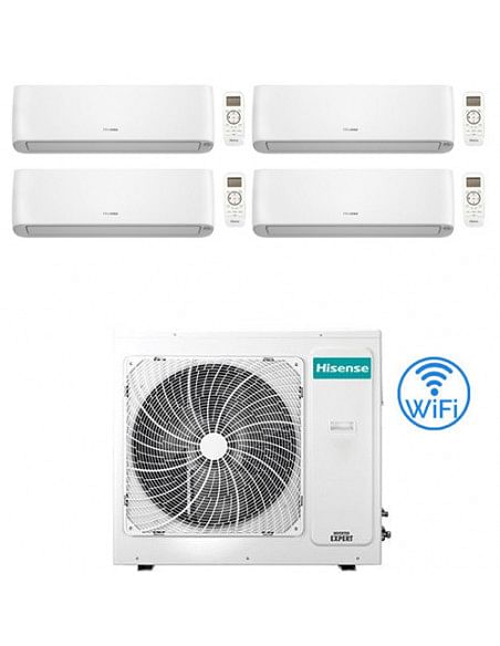 Climatizzatore Condizionatore Hisense Energy Pro Plus (Hi Energy) Wifi R32 Quadri Split Inverter 9000 + 9000 + 9000 + 9000 BT...