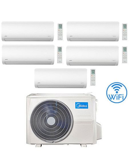 Climatizzatore Condizionatore Midea Xtreme R32 Penta Split 9000 + 9000 + 9000 + 12000 + 12000 BTU con U.E. M5OE-42HFN8-Q INVE...