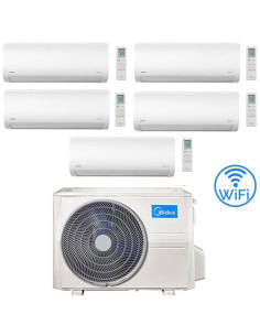 Climatizzatore Condizionatore Midea Xtreme R32 Penta Split 9000 + 9000 + 9000 + 12000 + 18000 BTU con U.E. M5OE-42HFN8-Q INVE...
