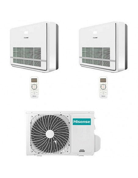 Climatizzatore Condizionatore Hisense Console Serie Turbo R32 Dual Split Inverter 9000 + 9000 BTU con U.E. 2AMW35U4RGC NOVITÁ...