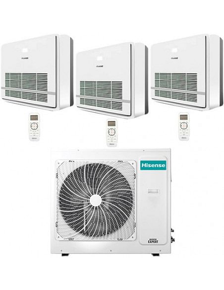 Climatizzatore Condizionatore Hisense Console Serie Turbo R32 Trial Split Inverter 12000 + 12000 + 12000 BTU con U.E. 5AMW105...