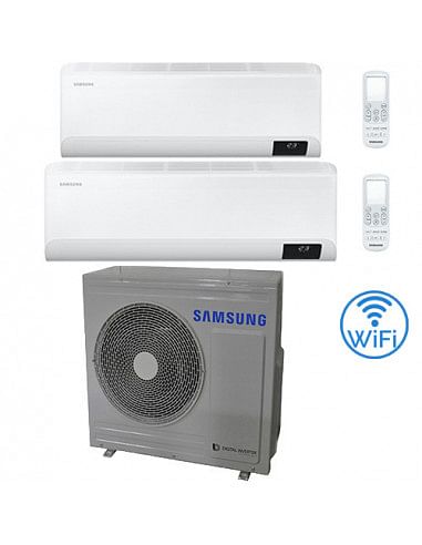 Climatizzatore Condizionatore Samsung WINDFREE AVANT R32 Wifi Dual Split Inverter 12000 + 18000 BTU con U.E. AJ080TXJ4KG/EU N...