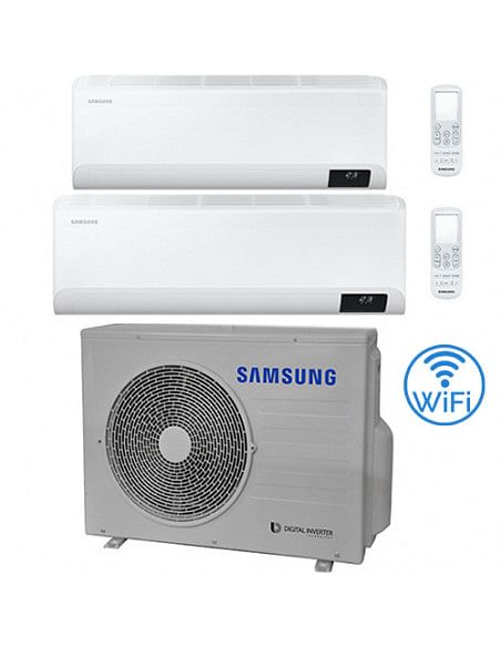 Climatizzatore Condizionatore Samsung CEBU R32 Wifi Dual Split Inverter 7000 + 18000 BTU con U.E. AJ080TXJ4KG/EU NOVITÁ Class...