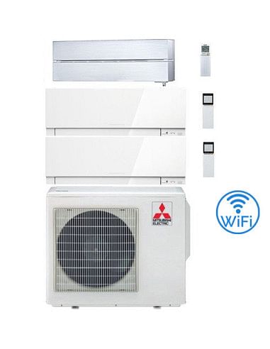 Climatizzatore Condizionatore Mitsubishi Kirigamine Zen + Style Wifi Bianco Trial Split Inverter 6000 + 9000 (Zen) + 12000 BT...