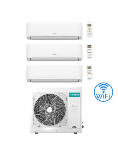 Climatizzatore Condizionatore Hisense Hi Comfort Wifi R32 Trial Split Inverter 9000 + 12000 + 12000 BTU con U.E. 3AMW72U4RJC ...