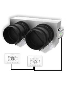 Kit completo 2 Vie con serrande motorizzate e termostati per climatizzatori canalizzati - Climaway 2