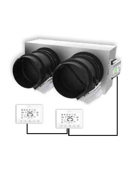 Kit completo 2 Vie con serrande motorizzate e termostati per climatizzatori canalizzati - Climaway