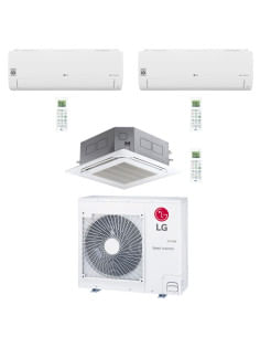 Climatizzatore Condizionatore LG Libero Smart Wifi più Cassetta 4 vie R32 Trial Split Dual Inverter 9000 + 9000 + 12000 BTU c...