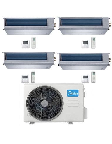 Climatizzatore Condizionatore Midea Canalizzato Quadri 12000 + 12000 + 12000 + 12000 BTU con U.E. M4O-36FN8-Q INVERTER Classe...