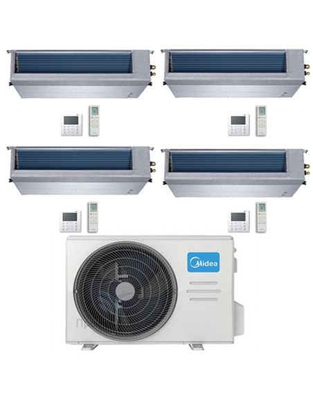 Climatizzatore Condizionatore Midea Canalizzato Quadri 12000 + 12000 + 12000 + 12000 BTU con U.E. M4O-36FN8-Q INVERTER Classe...