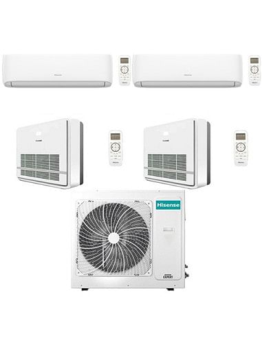 Climatizzatore Condizionatore Hisense Console R32 Quadri Split Hi comfort + Console Inverter 9000 + 9000 + 9000 + 9000 BTU co...