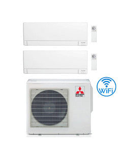 Climatizzatore Condizionatore Mitsubishi MSZ-AY Wifi R32 Dual Split Inverter 9000 + 15000 BTU con U.E. MXZ-4F72VF Classe A++/...