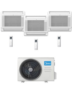 Climatizzatore Condizionatore Midea Console Pavimento Trial 12000 + 12000 + 18000 BTU con U.E. M4O-36FN8-Q INVERTER Classe A+...