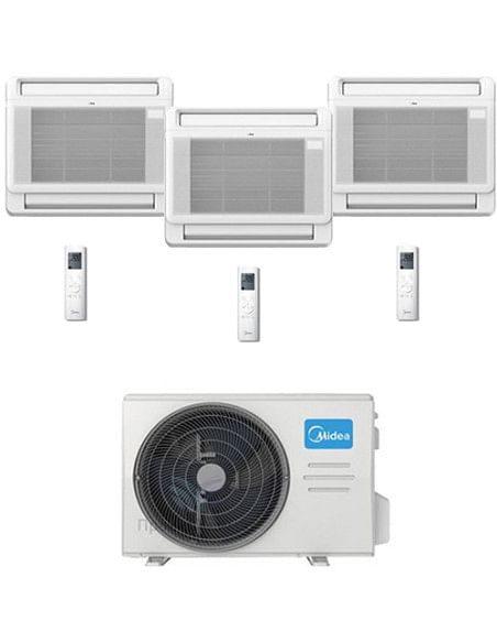 Climatizzatore Condizionatore Midea Console Trial 12000 + 12000 + 18000 BTU con U.E. M4O-36FN8-Q INVERTER Classe A++/A+ R32 -...