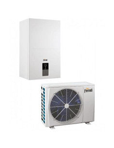 Sistema ibrido Ferroli Omnia S Hybrid C 3.2 con pompa di calore 10 KW reversibile Aria - Acqua riscaldamento, raffrescamento ...
