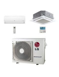 Climatizzatore Condizionatore LG Libero Smart + Cassetta 4 vie R32 Dual Split Inverter 9000 + 12000 BTU con U.E. MU2R17 NOVIT...