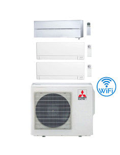 Climatizzatore Condizionatore Mitsubishi MSZ-AY + Kirigamine Style Wifi R32 Trial Split Inverter 9000 + 9000 + 12000 BTU con ...