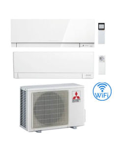 Climatizzatore Condizionatore Mitsubishi Kirigamine Zen Wifi Bianco più MSZ-AY Dual Split Inverter 9000 + 12000 BTU con U.E. ...