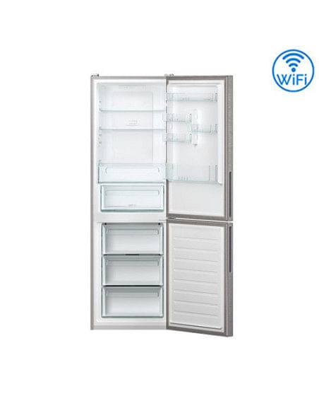 Candy Frigorifero Fresco WIFI Libera Installazione capienza 341 Litri Raffreddamento Statico Inox - CCE4T618EX/DX Classe E **...