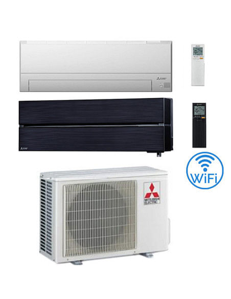 Climatizzatore Condizionatore Mitsubishi MSZ-BT + Kirigamine Style Wifi R32 Nero Dual Split Inverter 9000 + 18000 BTU con U.E...