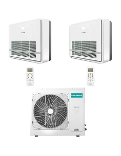 Climatizzatore Condizionatore Hisense Console Serie Turbo R32 Dual Split Inverter 12000 + 12000 BTU con U.E. 3AMW72U4RJC NOVI...