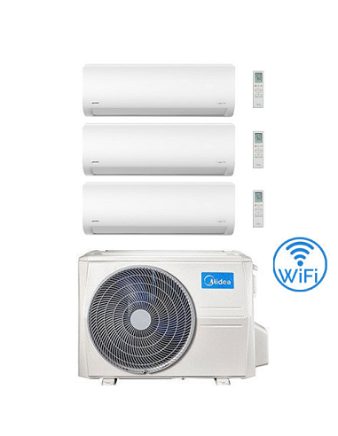 Climatizzatore Condizionatore Midea Xtreme WiFi R32 Trial Split 12000 + 18000 + 18000 BTU con U.E. M5OE-42HFN8-Q INVERTER Cla...