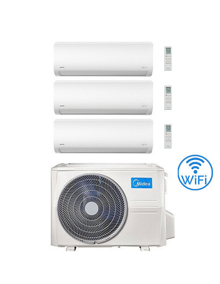 Climatizzatore Condizionatore Midea Xtreme WiFi R32 Trial Split 12000 + 18000 + 18000 BTU con U.E. M5OE-42HFN8-Q INVERTER Cla...