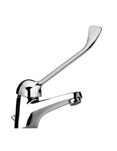 Rubinetto Miscelatore monoforo per lavabo con leva clinica serie Ariel Piralla con scarico automatico 0RE00088C21 cromato - C...