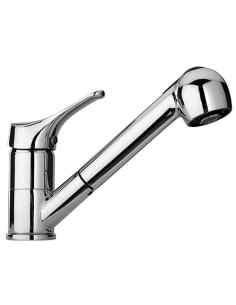 Rubinetto Miscelatore per lavello cucina serie Ariel Piralla con doccia estraibile 0RE00568B16 cromato - Climaway