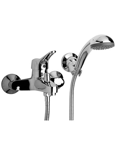 Set Rubinetti Piralla per lavabo e bidet con scarico automatico e vasca serie Ariel cromato - Climaway