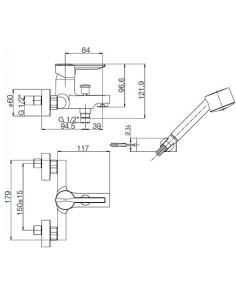 Miscelatore Piralla per vasca esterno serie Serena con Duplex 0SE00002A21 cromato - Climaway 2