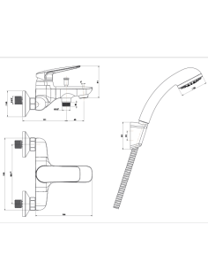 Miscelatore Piralla per vasca esterno serie Lago con Duplex 0LG00002A22 cromato - Climaway 2