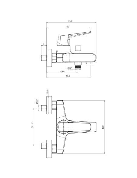 Miscelatore Piralla per vasca esterno serie Iceberg con Duplex 0IC00002A22 cromato - Climaway