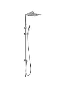 Colonna doccia Jacuzzi Glint senza miscelatore con deviatore meccanico e supporto doccia con flessibile grigio 0IQ00846JA00 -...