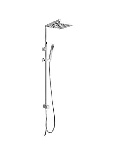 Colonna doccia Jacuzzi Glint senza miscelatore con deviatore meccanico e supporto doccia con flessibile grigio 0IQ00846JA00 -...