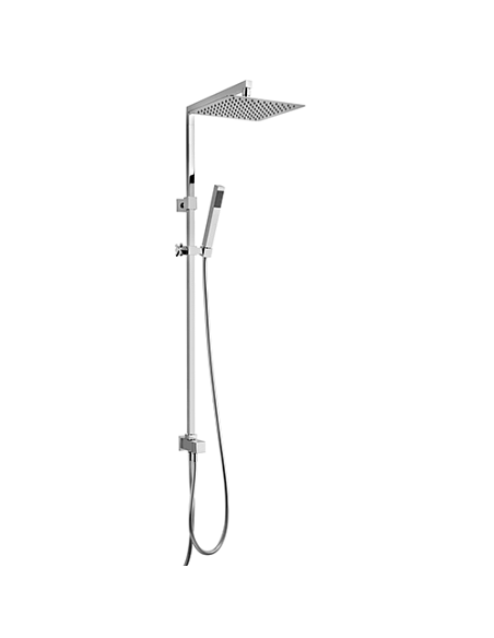 Colonna doccia Jacuzzi Glint senza miscelatore con deviatore meccanico e supporto doccia con flessibile grigio 0IQ00846JA00 -...