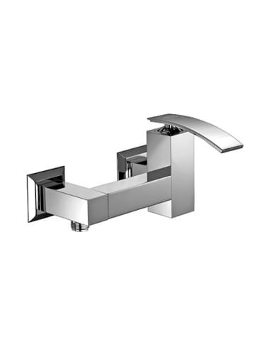 Set Rubinetti Jacuzzi per lavabo e bidet senza scarico e doccia esterno serie Glint cromato - Climaway Set Rubinetti Jacuzzi per lavabo e bidet senza scarico e doccia esterno serie Glint cromato - Climaway