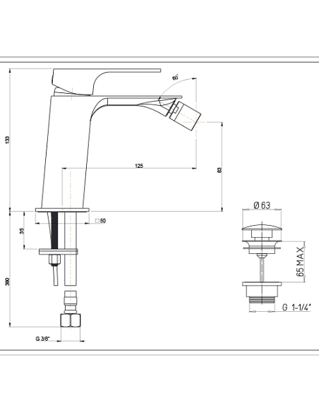 Set Rubinetti Piralla per lavabo e bidet con scarico automatico e doccia incasso con deviatore serie Artic cromato - Climaway