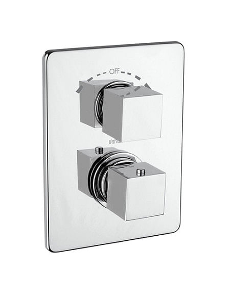 Set Rubinetti Piralla per lavabo e bidet con scarico automatico e doccia incasso con deviatore serie Artic cromato - Climaway