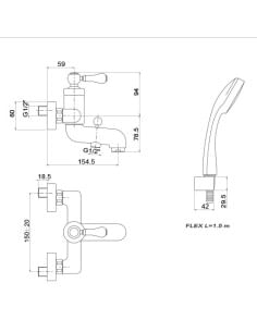 Miscelatore Jacuzzi per vasca esterno serie Tosca con Duplex 0TO00002JA01 cromato - Climaway 2