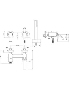 Miscelatore Jacuzzi per vasca esterno serie Ray con Duplex 0IO00002JA00 cromato - Climaway 2