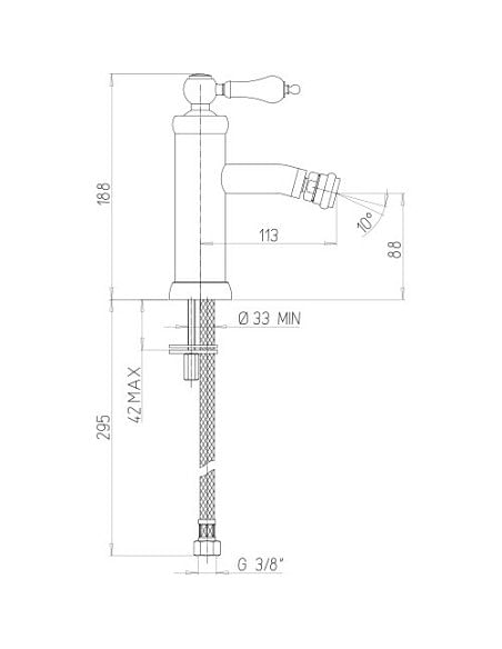 Set Rubinetti Jacuzzi per lavabo alto e bidet senza scarico e vasca serie Tosca cromato - Climaway
