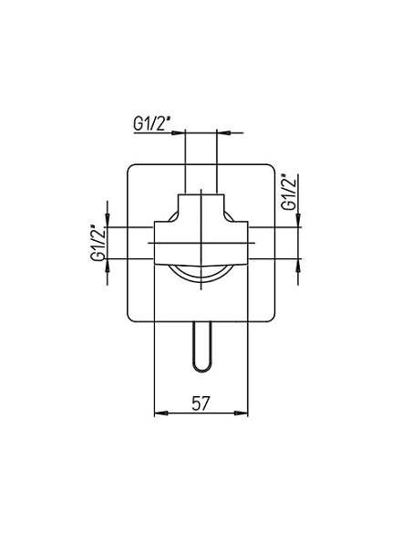 Miscelatore Jacuzzi incasso per doccia 1 via serie Sunset 0SU00410JA01 cromato - Climaway