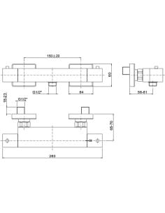 Gruppo esterno termostatico Jacuzzi per doccia serie Twinkle YO 0TWYO028JA00 nero opaco - Climaway 2