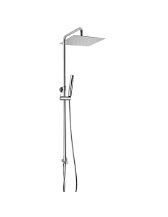 Colonna doccia Jacuzzi Sunset senza miscelatore con deviatore meccanico e supporto doccia con flessibile grigio 0SU00846JA04 ...