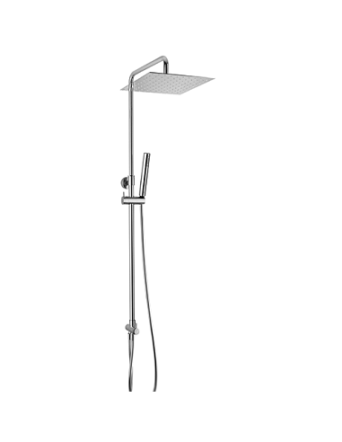 Colonna doccia Jacuzzi Sunset senza miscelatore con deviatore meccanico e supporto doccia con flessibile grigio 0SU00846JA04 ...