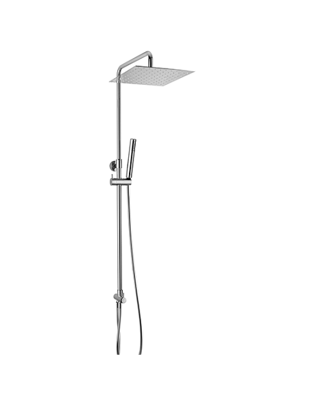 Colonna doccia Jacuzzi Sunset senza miscelatore con deviatore meccanico e supporto doccia con flessibile grigio 0SU00846JA04 ...