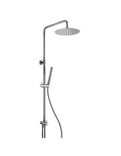 Colonna doccia Jacuzzi Sunset senza miscelatore con deviatore meccanico e supporto doccia con flessibile grigio 0SU00846JA00 ...